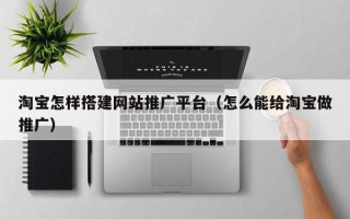 吉安淘宝怎样搭建网站推广平台（怎么能给淘宝做推广）
