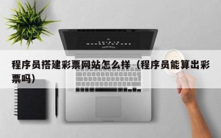 吉安程序员搭建彩票网站怎么样（程序员能算出彩票吗）